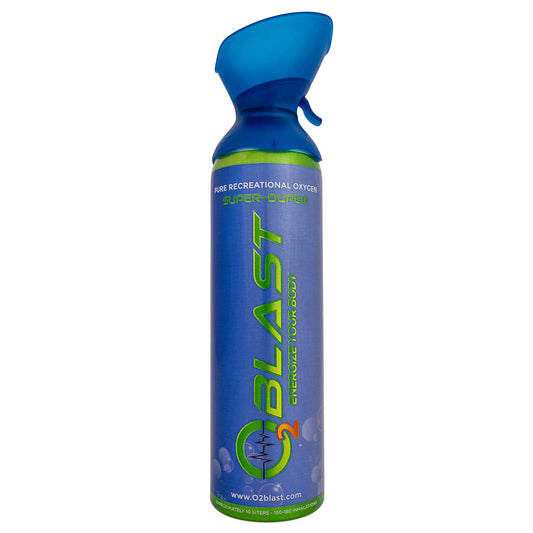 O2 Blast – Pure Oxygen for Energy, Recovery & Performance – 10-Liter Can with Custom Breathing Mask, Pack of 1