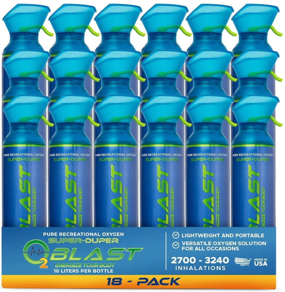 O2 Blast – Pure Oxygen for Energy Lift - 10L Mask 18-Pack